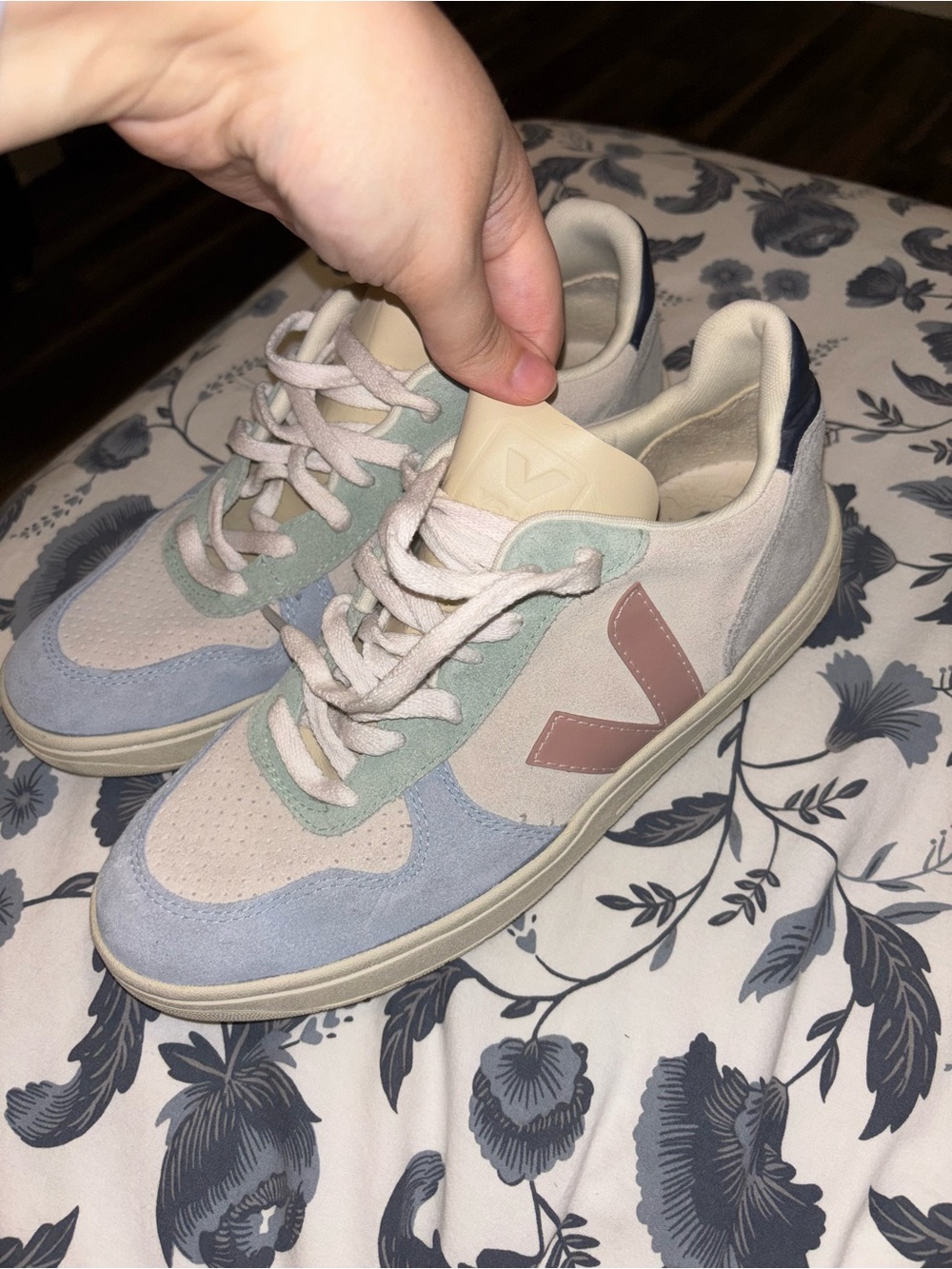 Veja Women’s Pastel Multi Suede & Leather Sneakers